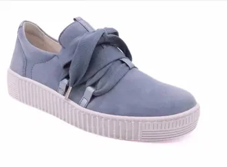 Gabor Womens Ribbon Sneaker In Light Blue