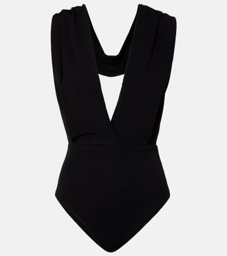 Balmain Hooded jersey bodysuit