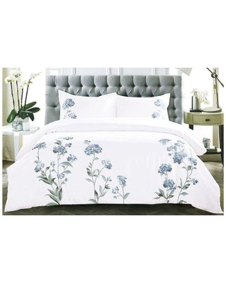 Melange Home Mélange Home Hydrangea Embroidered Duvet Set