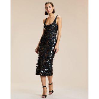 Cynthia Rowley Pailette Mesh Tank Dress