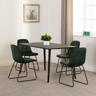 Seconique Marlow & Lukas Dining Set in Emerald