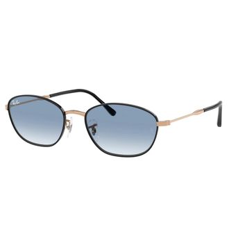 Ray-Ban Metalen Frame Zonnebril Blauwe Gradi&euml;nt Lenzen - unisex - Zonnebrillen - Zwart - 58 MM - Accessoires
