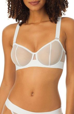 DKNY Sheers Strapless Underwire Bra in Dark White at Nordstrom, Size 34Dd