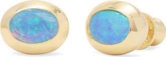 Melinda Maria Shes a Boss 8mm Simulated Opal Stud Earrings in Gold-Blue Opal at Nordstrom