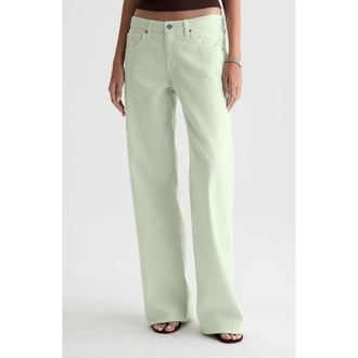AG - Adriano Goldschmied Adria Low Rise Wide Leg Jeans in Summer Vine at Nordstrom, Size 23