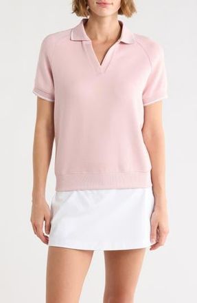 Yogalicious Luvie Pique Polo in Blush Silk at Nordstrom Rack, Size Large
