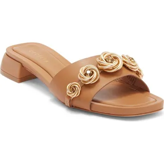 Cecelia New York Bonnie Slide Sandal in Gold Rose at Nordstrom, Size 7.5