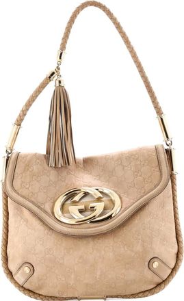 Gucci Borsa a spalla Britt media - Toni neutri