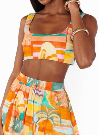Show me your Mumu Pisa Crop Top In Postcards From Italia