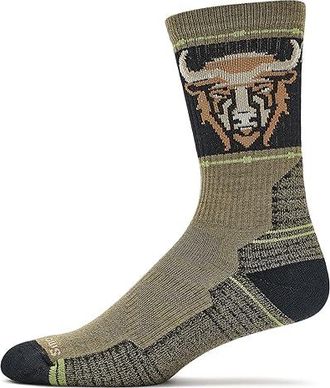 Smartwool Hike Light Cushion Bison Crew Socks Mens Crew Cut Socks Shoes Winter Moss : XL (Mens Shoe 12-14.5), Merino/Mesh/Nylon
