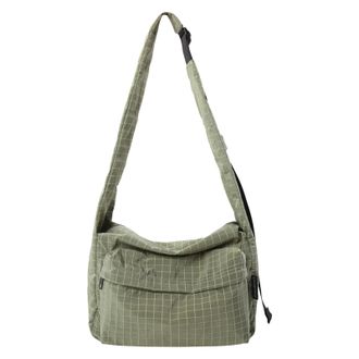Generic Cymwer Nylon Plaid Shoulder Bag Checkered Crossbody Bag for Women Shopping (Green)