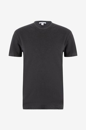 James Perse Rundhals-Kurzarm-T-Shirt aus leichtem Jersey