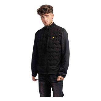 Lyle & Scott Waistcoats, male, Black, L, Welded Check Fleece Jacket