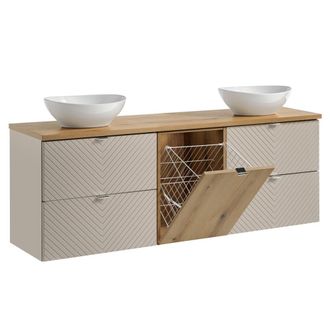 Petits Meubles Mueble lavabo 1 cesto de ropa estratificado 160.4cm