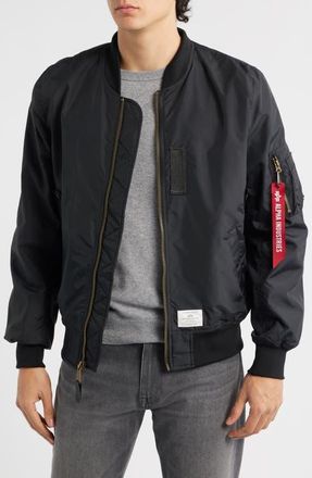 Alpha Industries L-2B Skymaster Gen II Water Resistant Bomber Jacket in Black at Nordstrom, Size X-Large