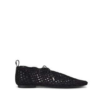 Kurt Geiger Womens Notty Ballet Flats - Black Fabric - Size UK 6