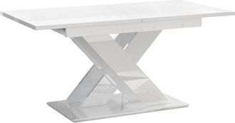 Mirjan24 Mobilier1 - Mesa Goodyear 103, Blanco brillante, 76x80x140cm, Alargamiento, Aglomerado laminado