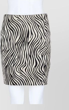 Alysi leather fitted skirt