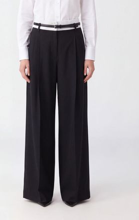 Alexander Wang Pantaloni wide leg in misto lana e mohair con pince