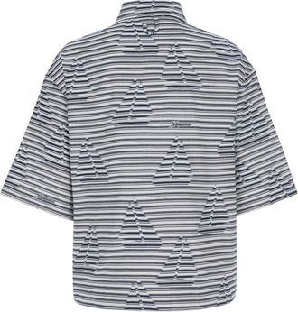 Jacquemus Mens Shirt Classic Collar Blue Cotton