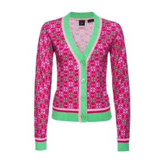 Pinko C&aacute;rdigan College Monogram - Knitwear - Mujer - Multicolor - M