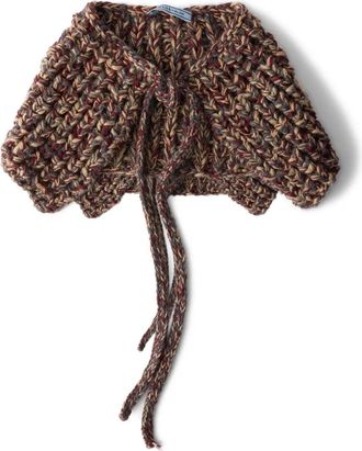 Prada Gem&ecirc;leerde wollen kraag - Bruin