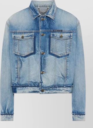 Maison Margiela denim jacket chest pockets faded wash