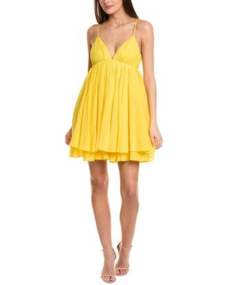 Susana Monaco Susana Monaco Voile String V Mini Dress
