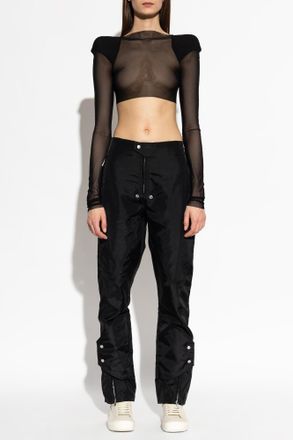 Rick Owens Trousers With Belt, Womens, Black