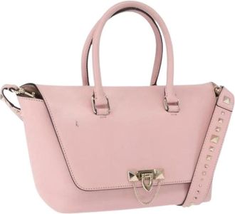 Valentino Pre-owned Vintage Handtas - Dames - Vintage Handtas - Roze - ONE Size - Leer - Vintage