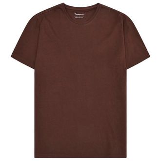 Knowledge Cotton Apparel Agnar Basic T-Shirt T-Shirt f&uuml;r Herren | shaved chocolate