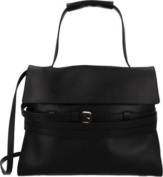 Moschino Black Structured Polyester Handbag