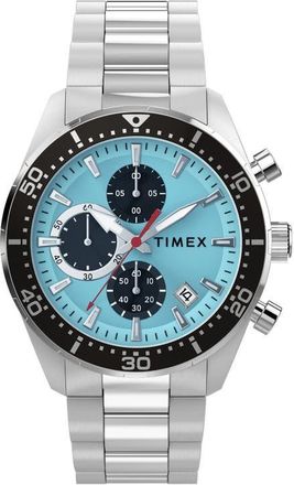Timex Ridgefield Chronograph Bracelet Watch, 42mm in Blue/Silver-Tone at Nordstrom