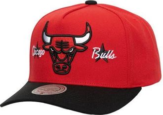 Mitchell & Ness Mens Mitchell & Ness Red/Black Chicago Bulls Stars Core Pro Pinch Adjustable Hat at Nordstrom