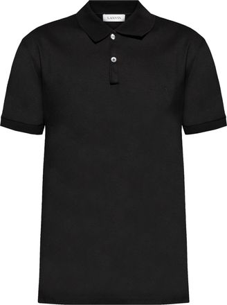 Lanvin Black Polo Classique Tailored Cotton Polo