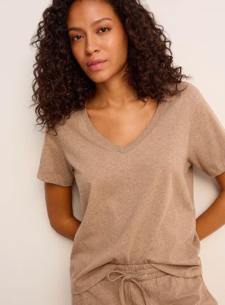 Miiyu Womens Soothing colour V-neck T-shirt