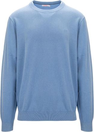 Sun 68 Maglia Da infilare - Heren - Ronde hals truien - Blauw - XL - Katoen - Truien & Vesten