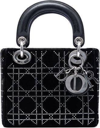 Dior Pre-owned Dior Mini Satin Cannage Crystal Embellished Lady Dior Ladies BZHWYS41OD6WM7GR