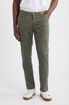 Brax Chuck Modern Fit Five-Pocket Pants in Olive at Nordstrom, Size 40 X 34