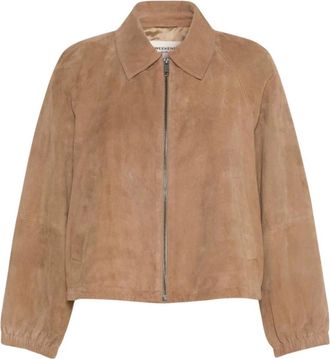 Max Mara Jassen, Dames, Beige, S, Su&egrave;de, Su&egrave;de jas