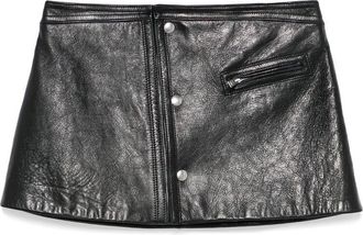 Prada Leather Miniskirt