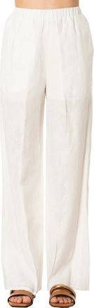 Isabelle Blanche Pantalone ampio in lino - - Trousers - Donna - Bianco - L