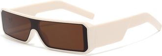 Generic Small Frame Mens Outdoor Sunglasses Vacation Beach Womens Outdoor Sun Glasses(White)