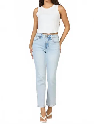 Dear John Denim Anika Mid-Rise Straight Leg Jeans In Positano