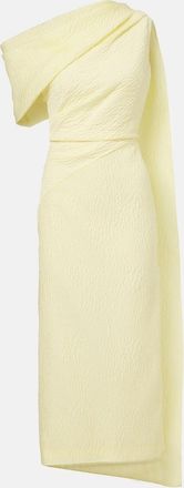 Roksanda Ilincic Maite caped cloqu&eacute; midi dress