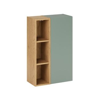 Petits Meubles Armario de pared de 3 nichos mate paneles laminados verde