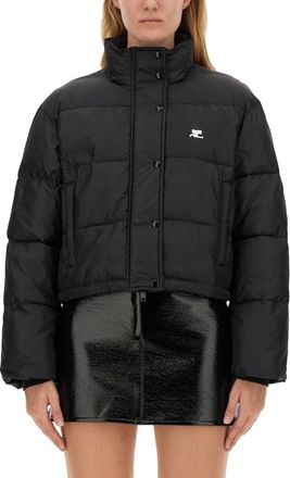 Courrèges Down Jacket With Logo-Donna