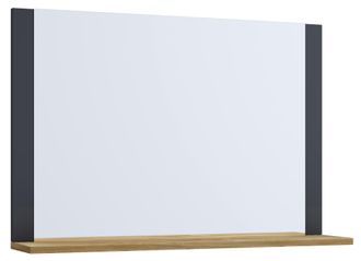 ebuy24 Espejo De Ba&ntilde;o Vcm Sin Marco Espejo De Pared Dise&ntilde;o Delgado Dimensiones Aprox. Al. 55 X An. 60 X T. 17 Cm Espejo De Pared - Lendas (antracita / Roble 