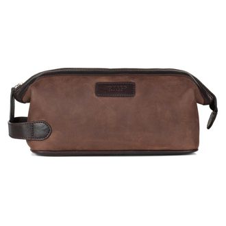 Howard London Taylor Washbag - Heren - Tassen - Bruin - Maat: ONE Size Leer