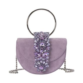 Alma En Pena Moon Flap Clutch Bag - female - ALMA EN PENA - Handbags - Purple - ONE SIZE - Bags